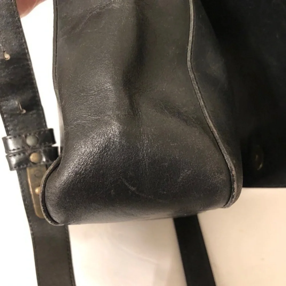 COACH vintage black leather made in Italy rare!